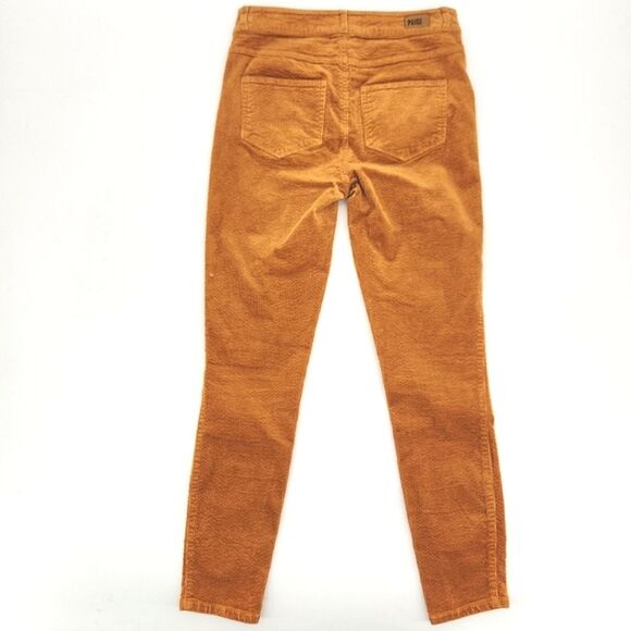 Paige Pants Size 26 Womens Marigold Orange Corduroy Hoxton Ankle Skinny - Picture 5 of 15